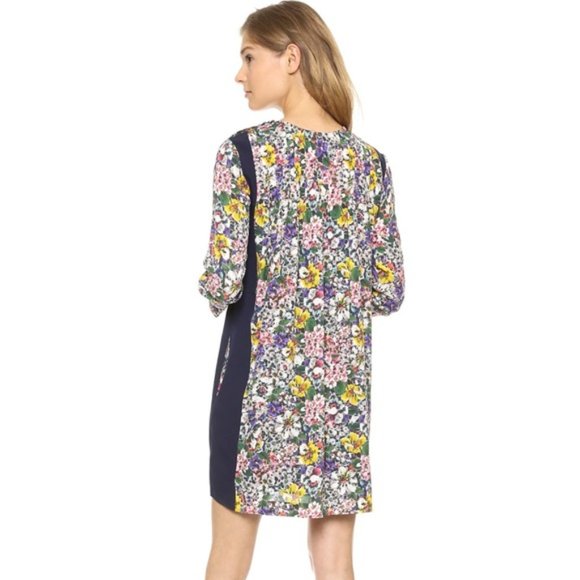 Band of Outsiders S/M Easter Dress Silk Floral Print Relaxed Tent Sundress - Picture 4 of 14